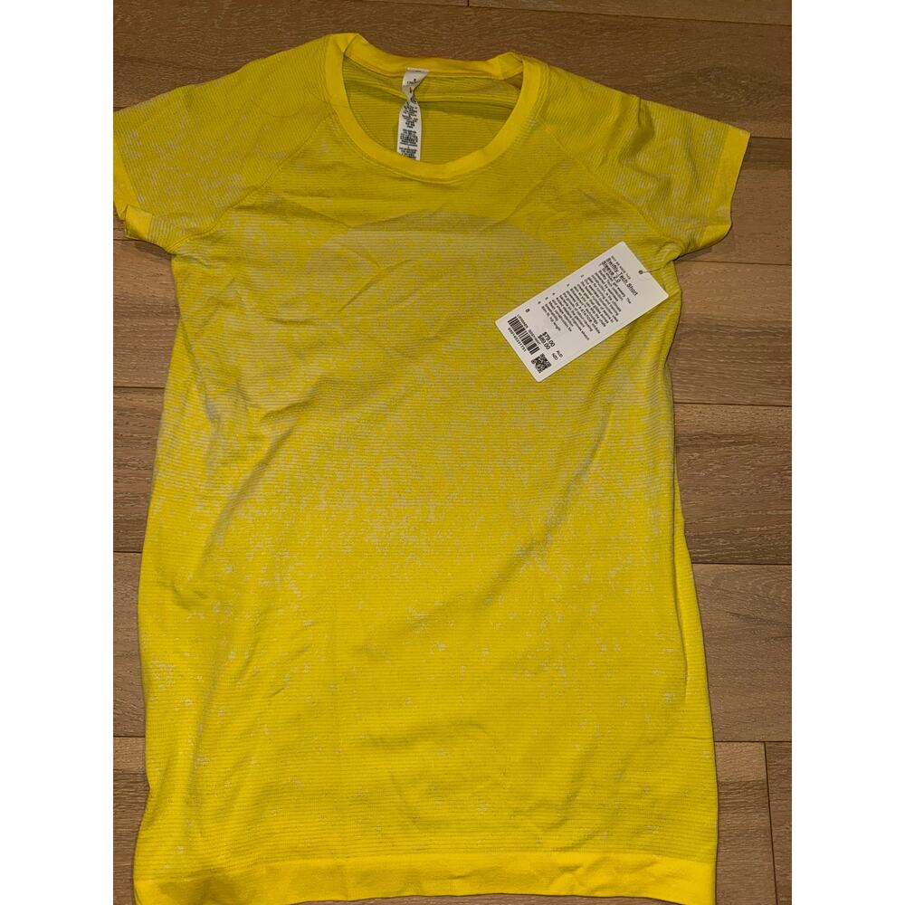 NWT Lululemon swiftly hip length short sleeve yellow 8 RARE AUS ONLY